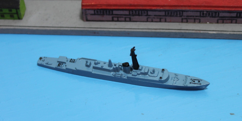Fregatte HMS Virago" blau (1 St.) GB 1952 Tri-ang M 789